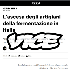 Articolo intervista a Filippo Civran su Munchies Food by Vice, in collaborazione con l'Università di Scienze Gastronomiche di Pollenzo e The New Gastronome.